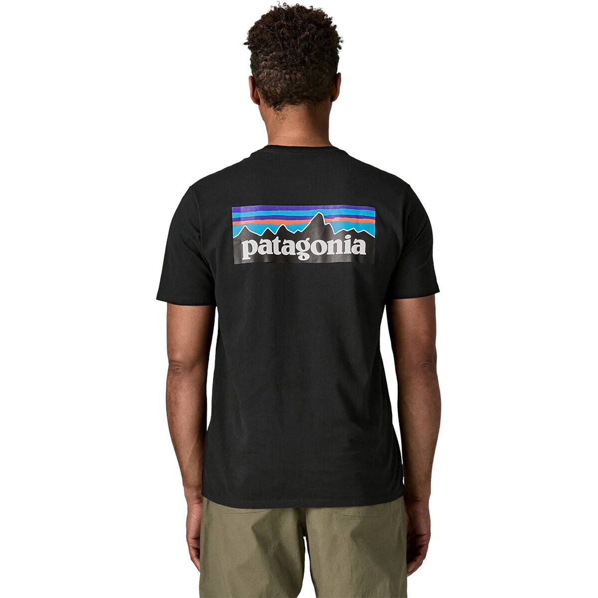 Image of Patagonia P-6 Logo Short-Sleeve Responsibili-T-Shirt - Men's Black, XL