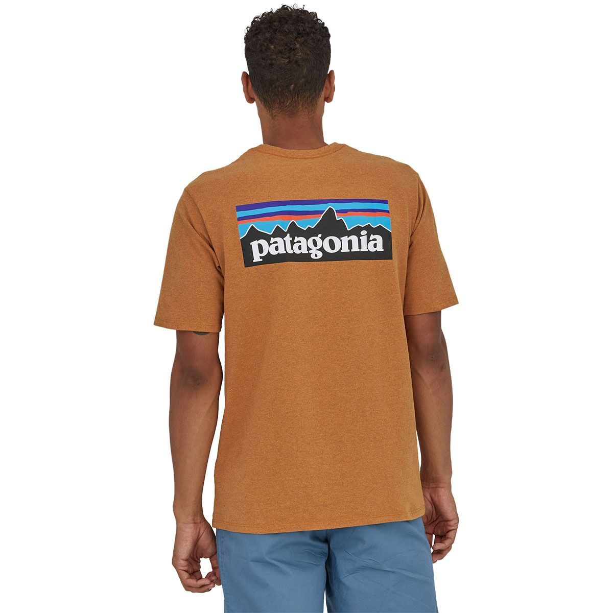 Patagonia P-6 Logo Short-Sleeve Responsibili-T-Shirt - Men's Cloudberry Orange, L