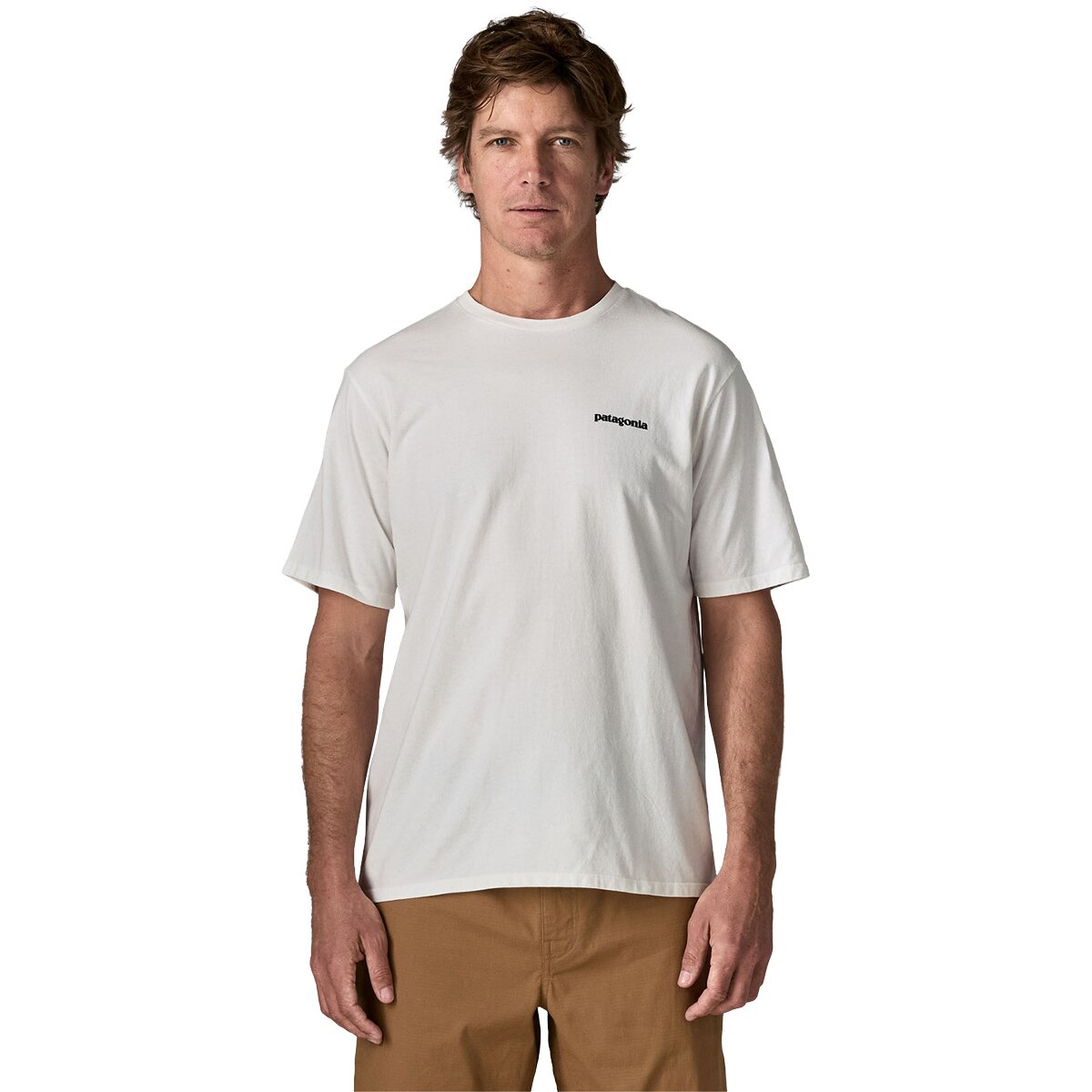 Image of Patagonia P-6 Logo Short-Sleeve Responsibili-T-Shirt - Men's Fiber White, L