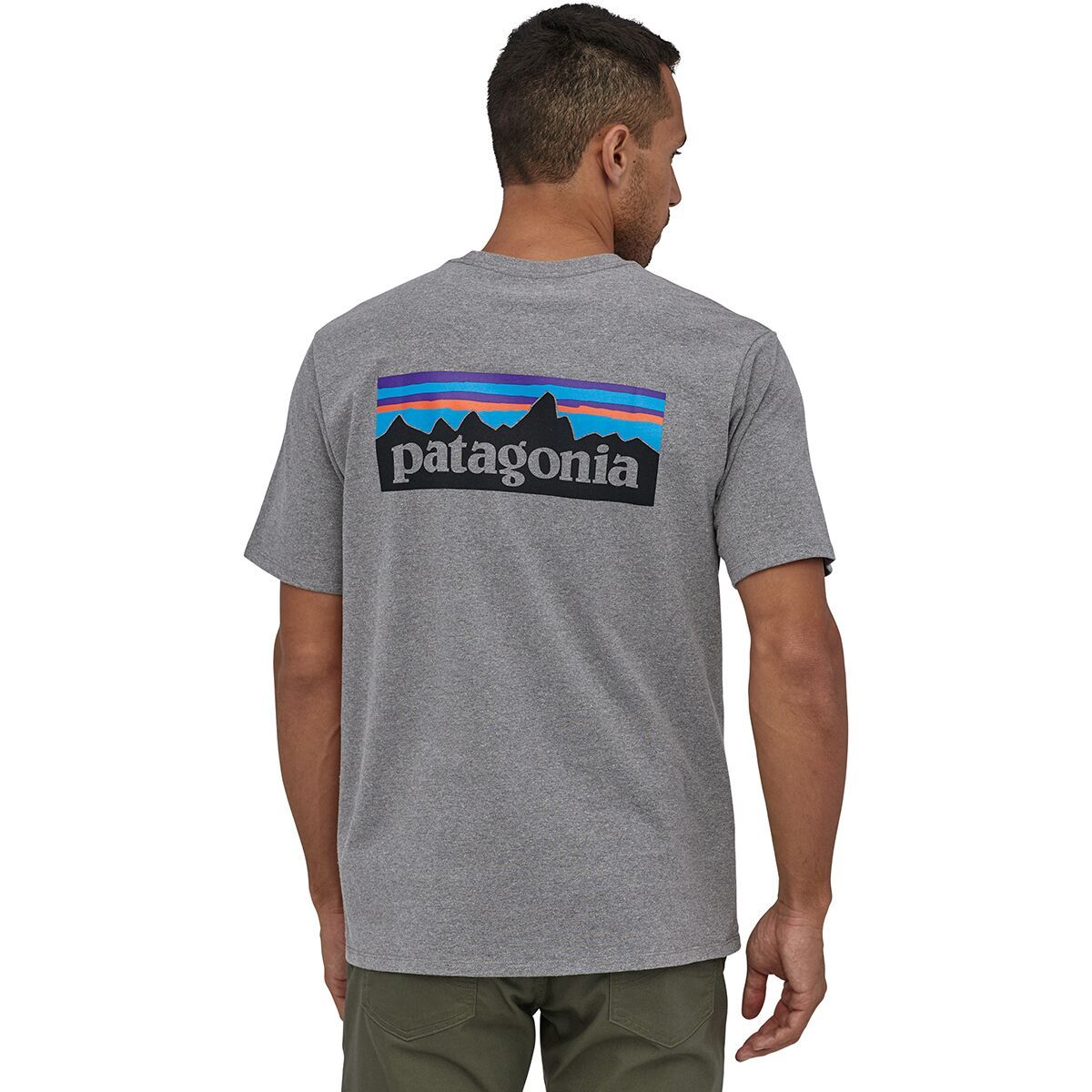 Patagonia P-6 Logo Short-Sleeve Responsibili-T-Shirt - Men's Gravel Heather, XXL