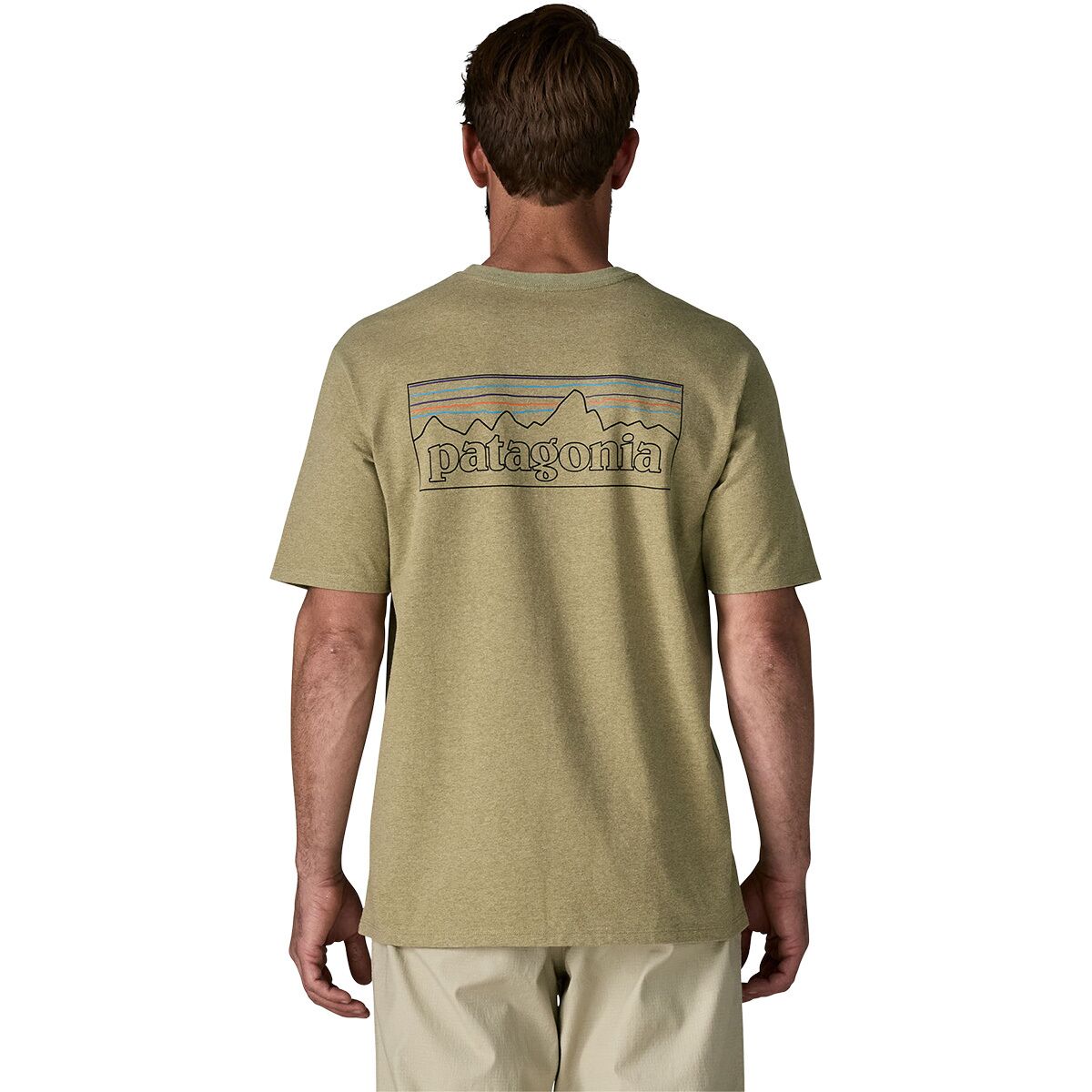 Image of Patagonia P-6 Logo Short-Sleeve Responsibili-T-Shirt - Men's P-6 Outline: Gumtree Green, XXL