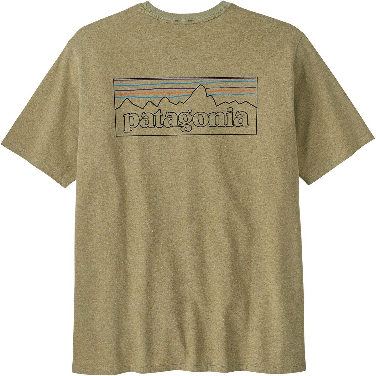 Image of Patagonia P-6 Logo Short-Sleeve Responsibili-T-Shirt - Men's P-6 Outline: Gumtree Green, S