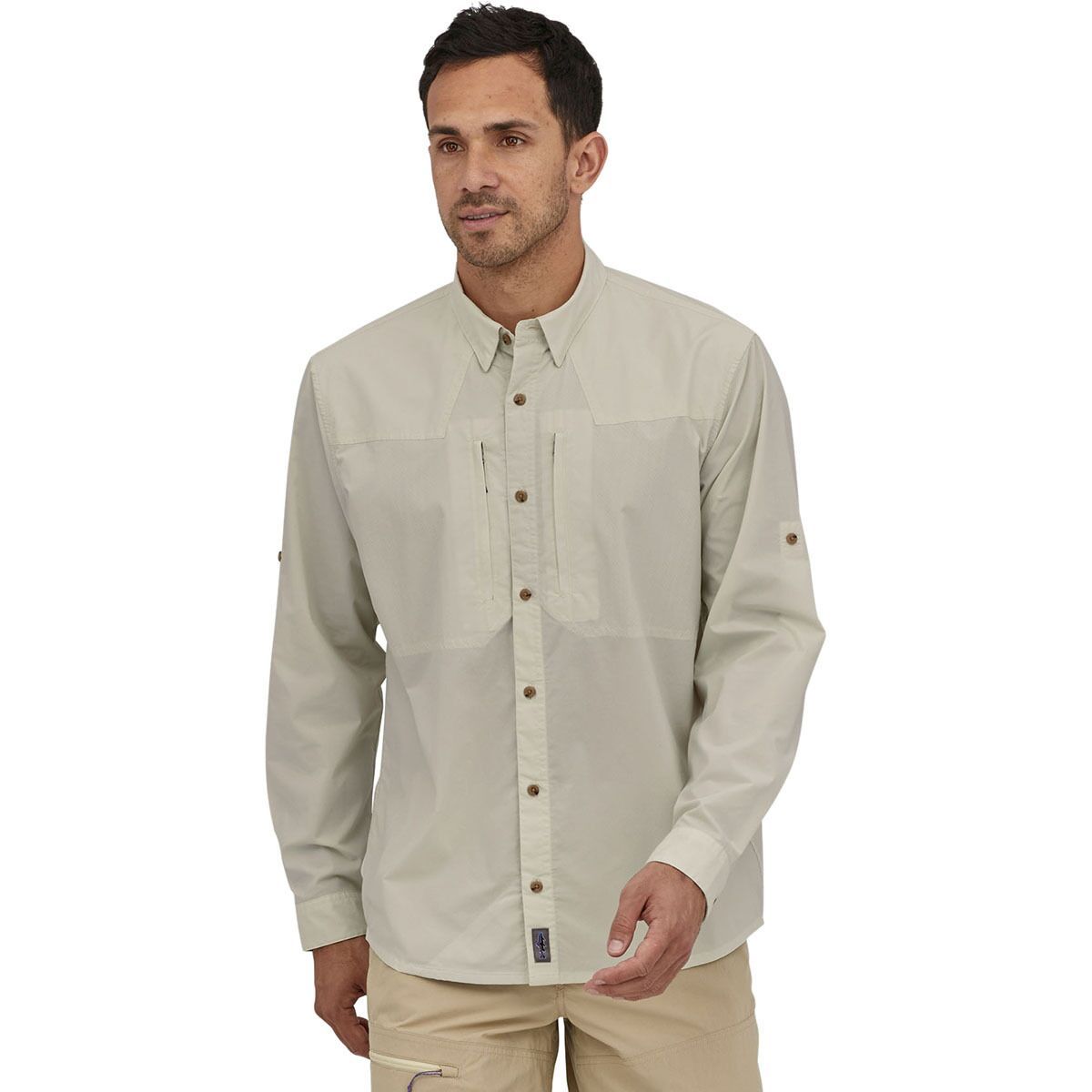 Patagonia Sun Stretch Shirt - Long-Sleeve - Men's Dyno White, M