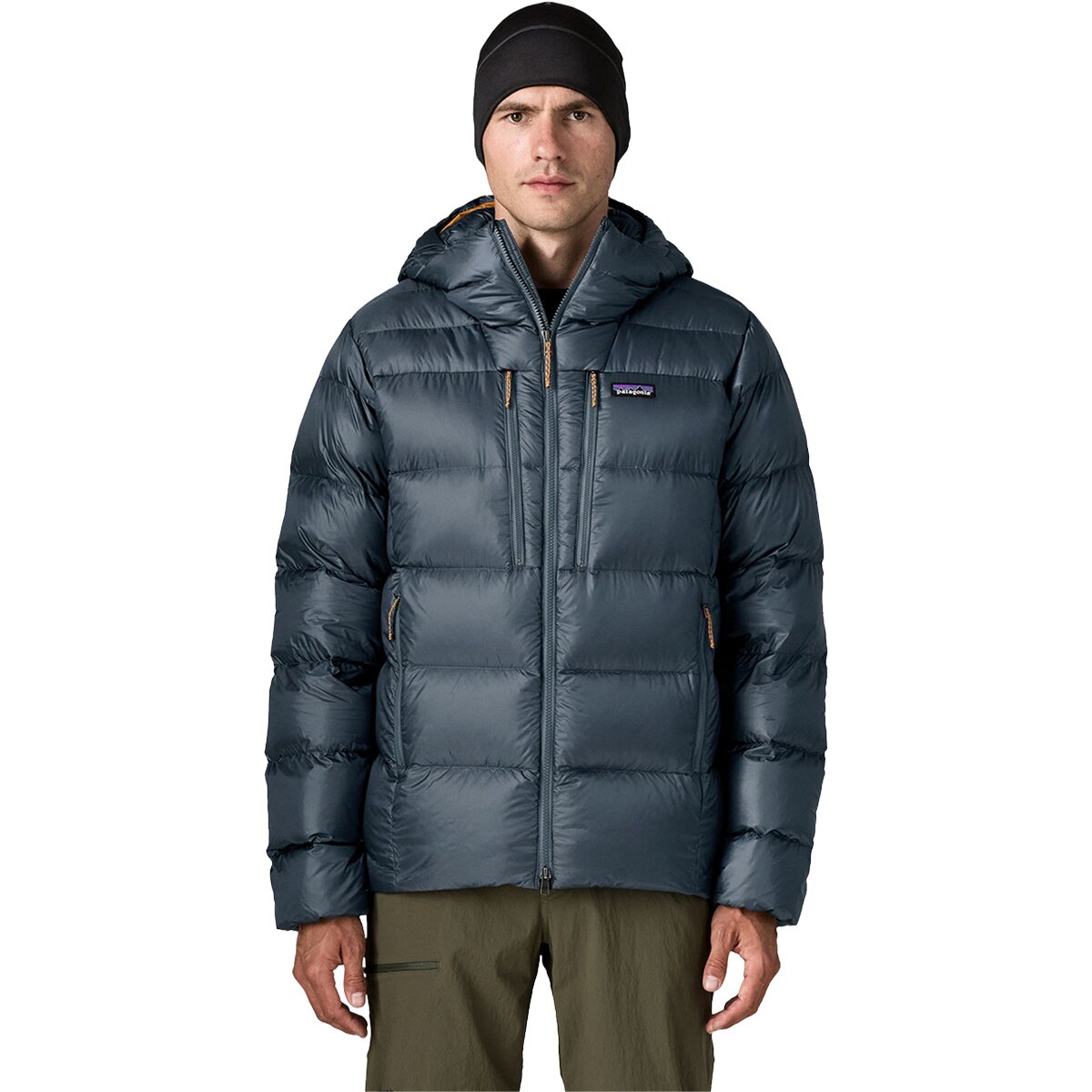 Image of Patagonia Fitz Roy Down Hooded Jacket - Men's Summit Blue, M