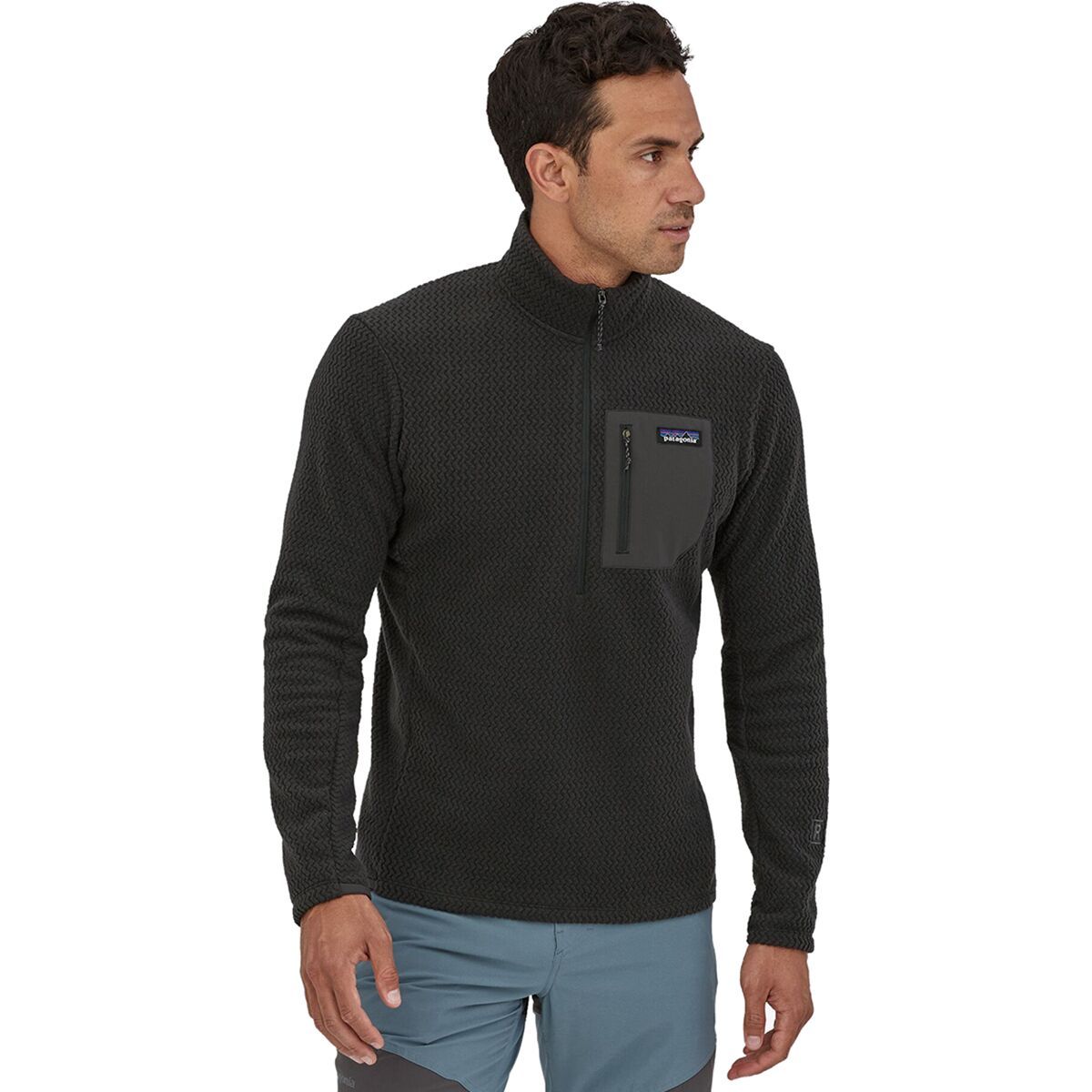 Patagonia R1 Air Zip-Neck Top - Men's Black, XL