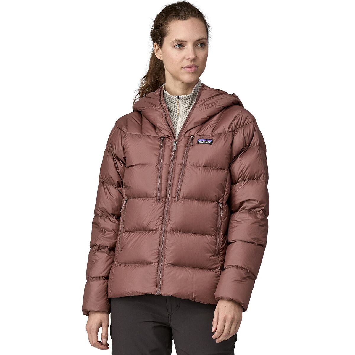Patagonia Patagonia Fitz Roy Down Hooded Jacket - Women's Dulse Mauve, M