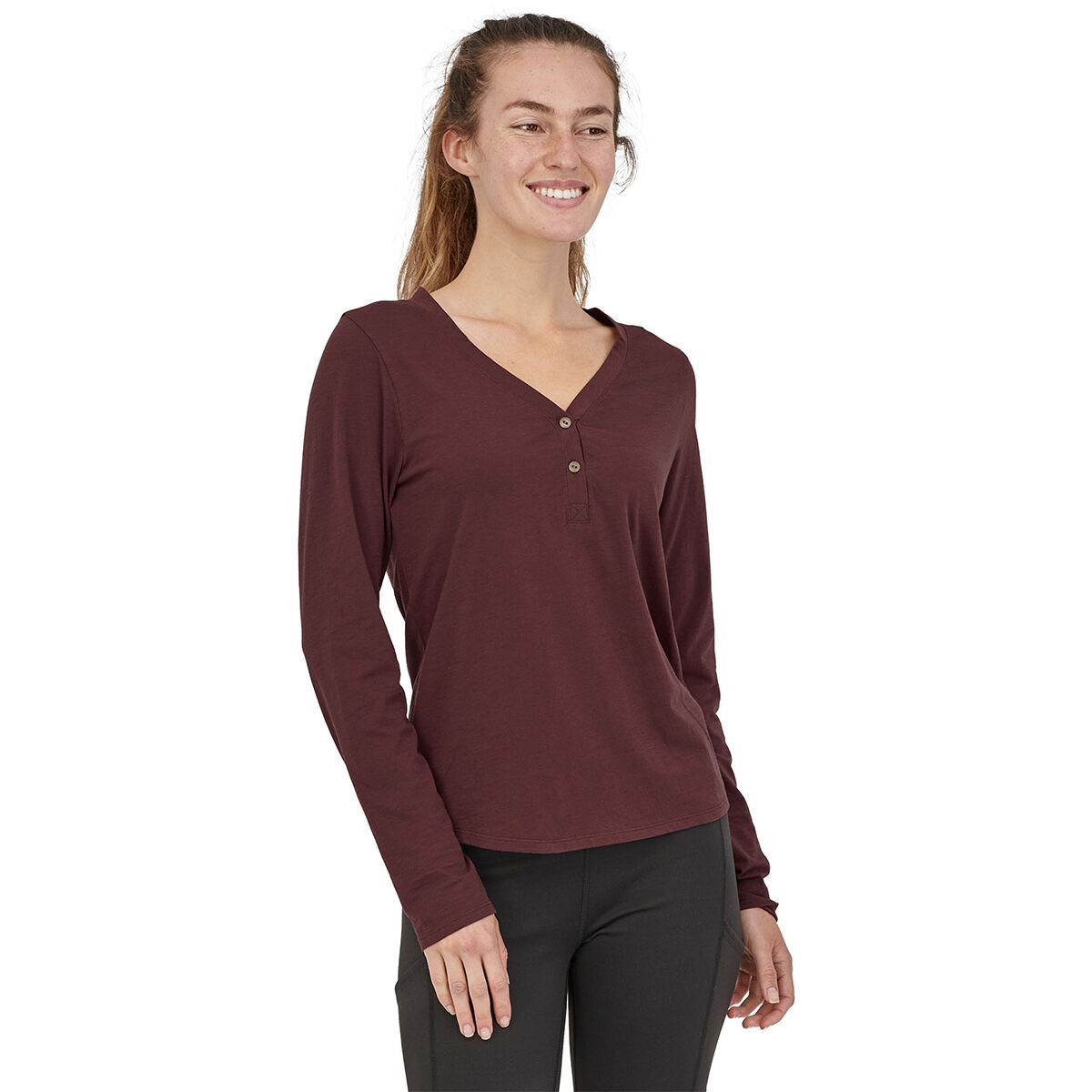 Patagonia Mainstay Henley Top - Women's Dark Ruby, S