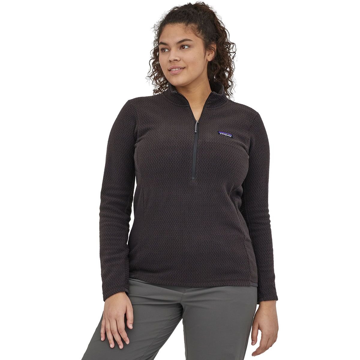 Image of Patagonia R1 Air Zip-Neck Fleece - Women's Black, M
