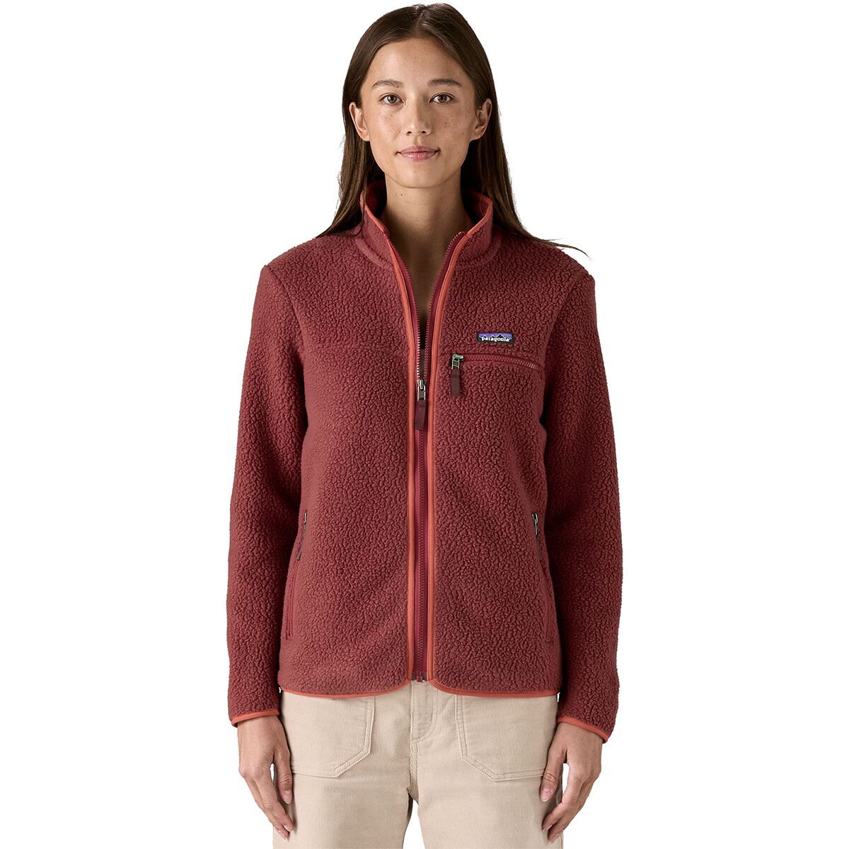 Image of Patagonia Retro Pile Fleece Jacket - Women's Sequoia Red, S