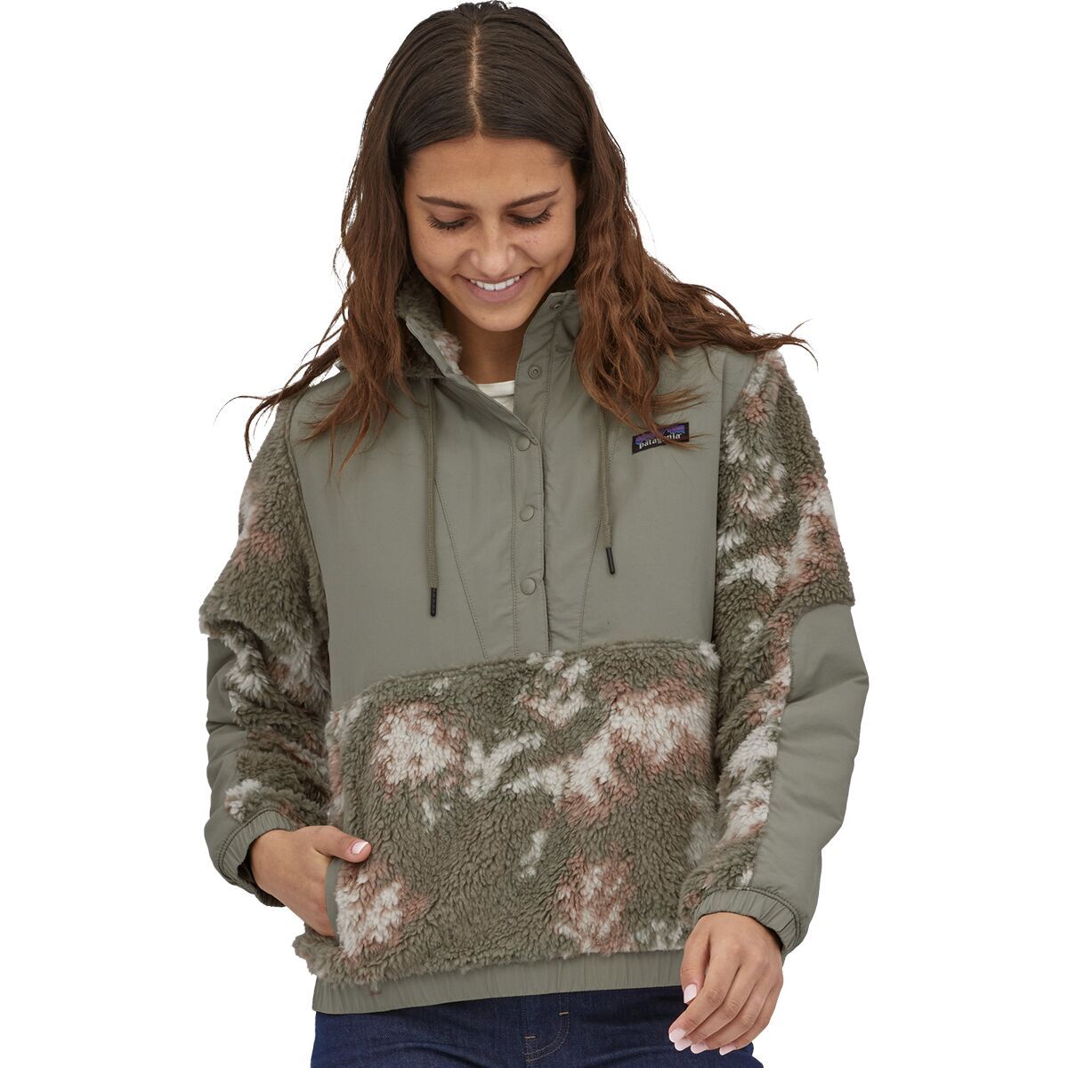 Patagonia Shelled Retro-X Pullover - Women's Snow Pine/Garden Green, XL