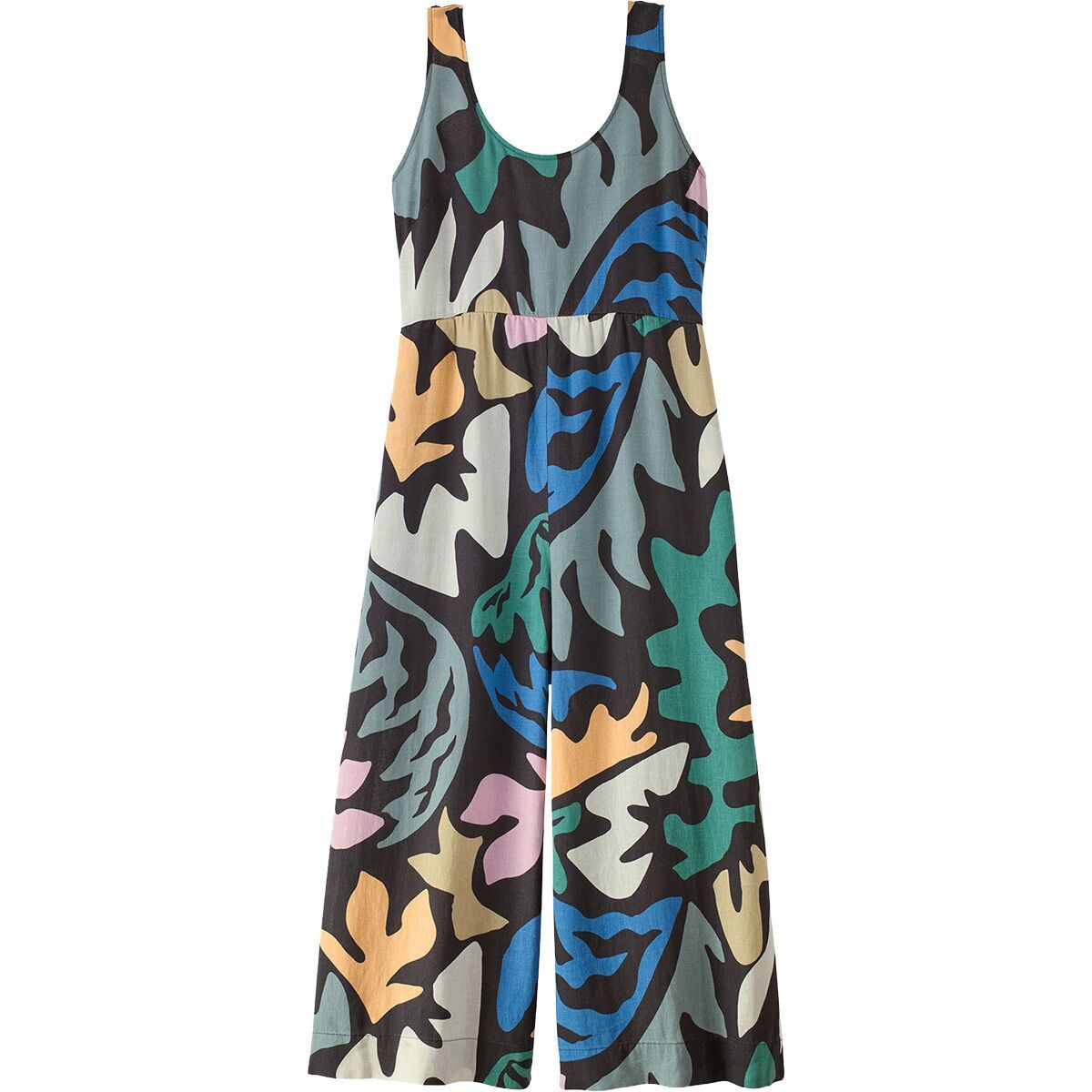 Image of Patagonia Garden Island Jumpsuit - Women's Abstract Kaleido Big/Black, XS