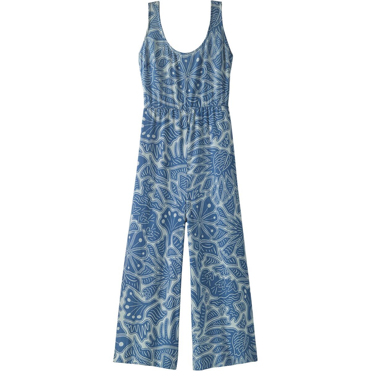 Image of Patagonia Garden Island Jumpsuit - Women's Bees and Flowers: Thermal Blue, M