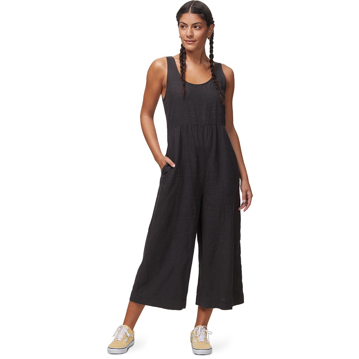 Image of Patagonia Garden Island Jumpsuit - Women's Whole Weave/Ink Black, S
