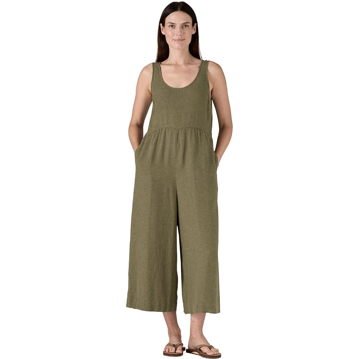 Image of Patagonia Garden Island Jumpsuit - Women's Whole Weave: River Rock Green, M