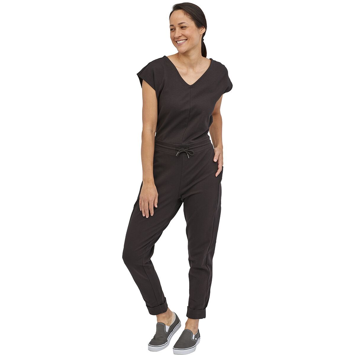 Patagonia Organic Cotton Roaming Jumpsuit - Women's Black, M