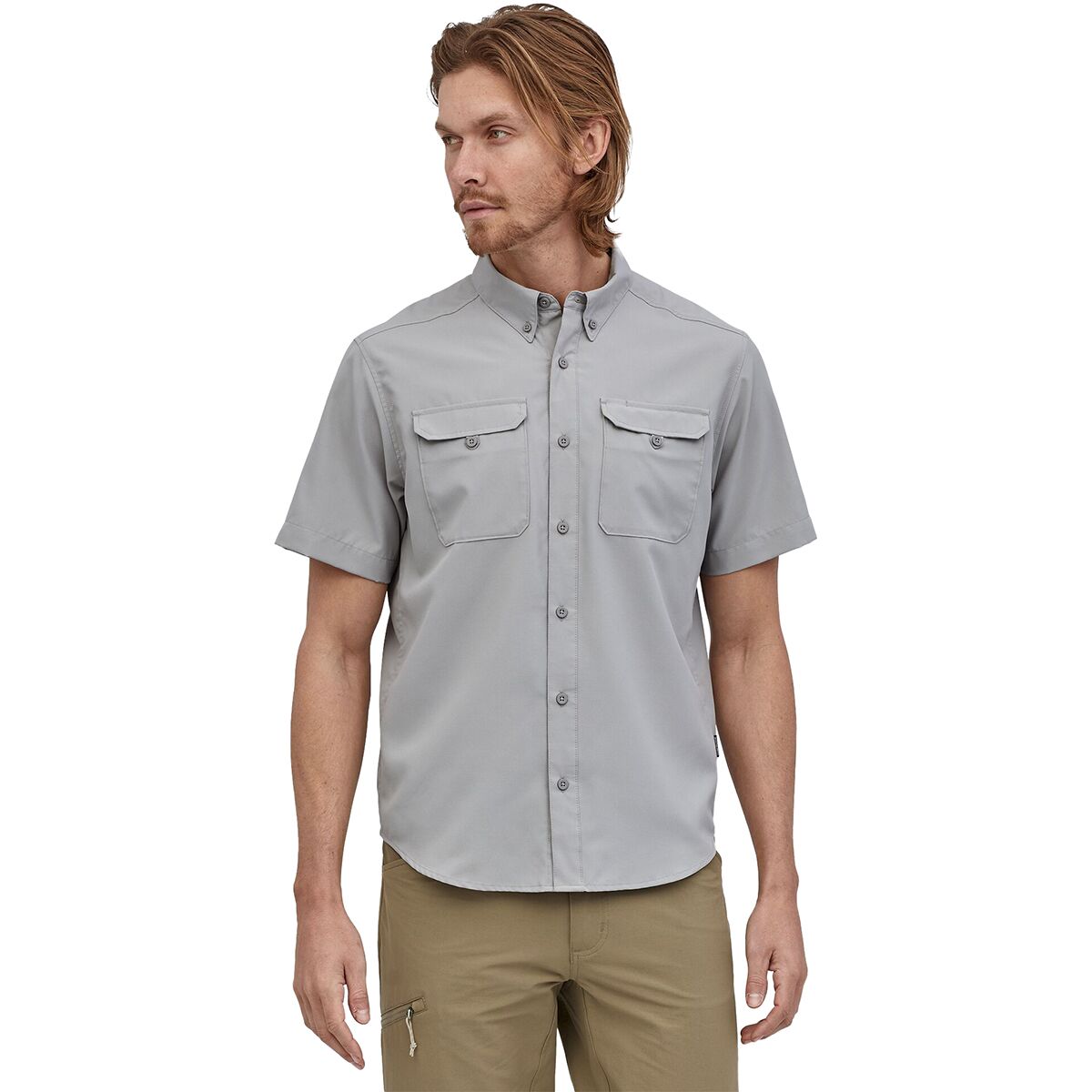 Patagonia Men's Self Guided Hike Shirt - Salt Grey,S