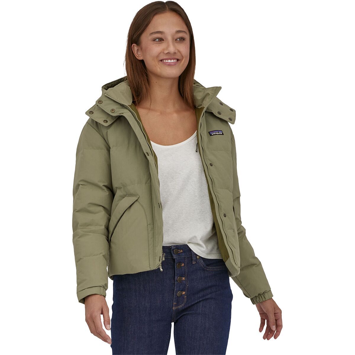 Image of Patagonia Downdrift Jacket - Women's Garden Green, S