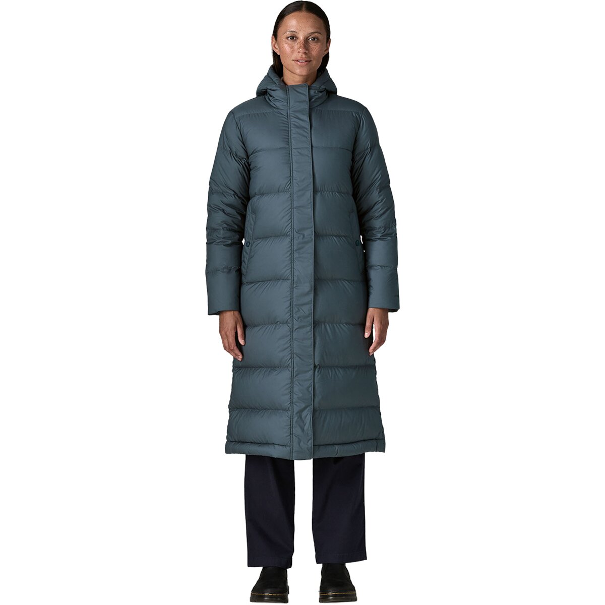 Image of Patagonia Silent Down Long Parka - Women's Summit Blue, S