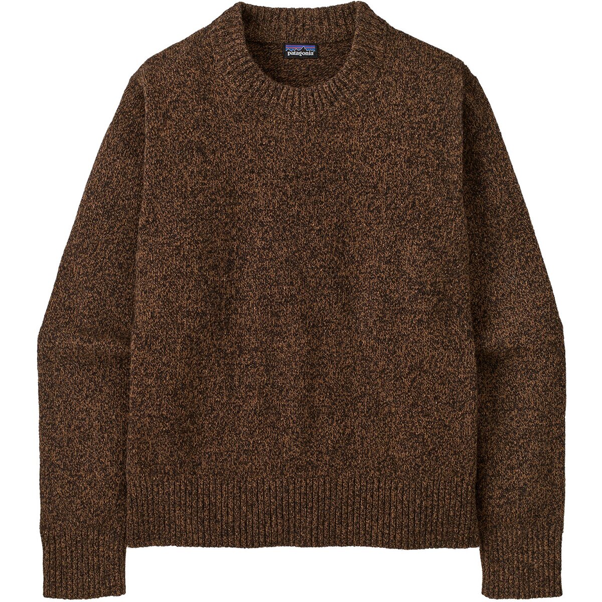 Image of Patagonia Recycled Wool Crewneck Sweater - Women's Dappled/Den Brown, L