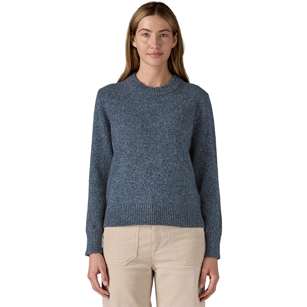 Image of Patagonia Recycled Wool Crewneck Sweater - Women's Dappled: Sunken Blue, XL