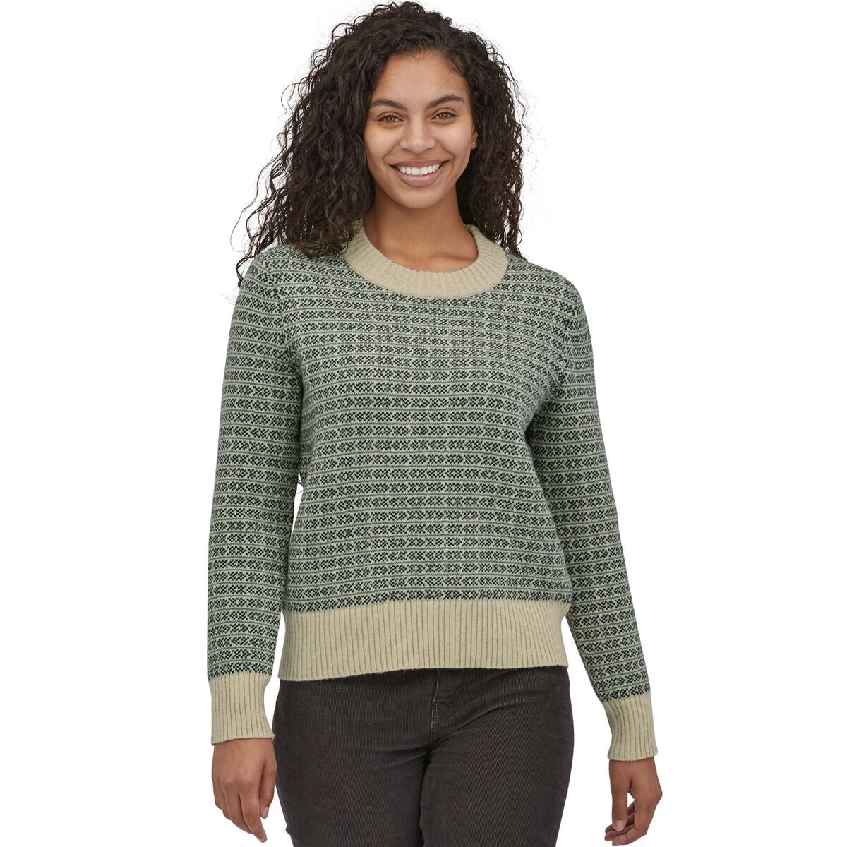 Recycled Wool Crewneck Sweater - Women