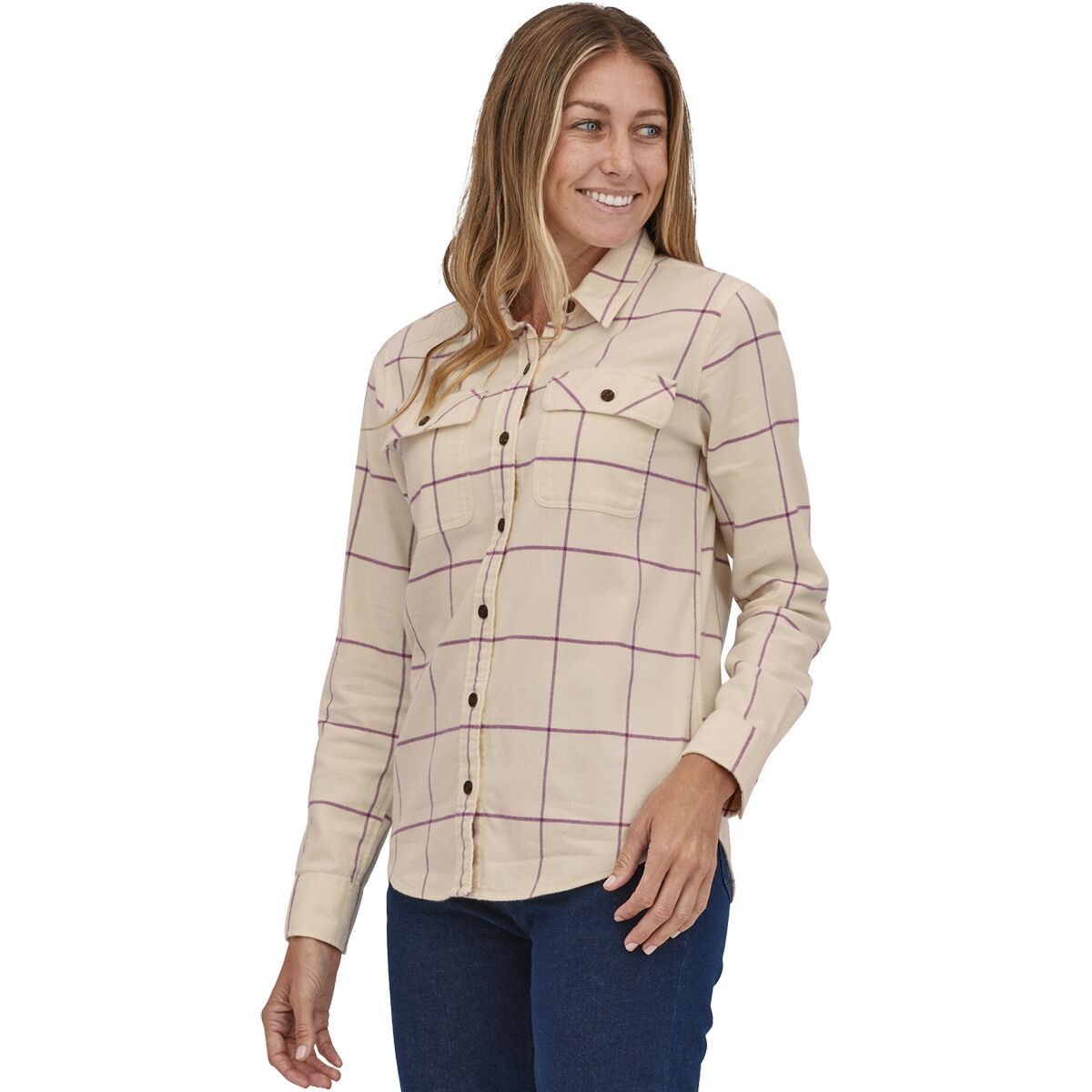 Patagonia Organic Cotton Midweight Fjord Flannel Shirt - Women's Woodland/Natural, XS