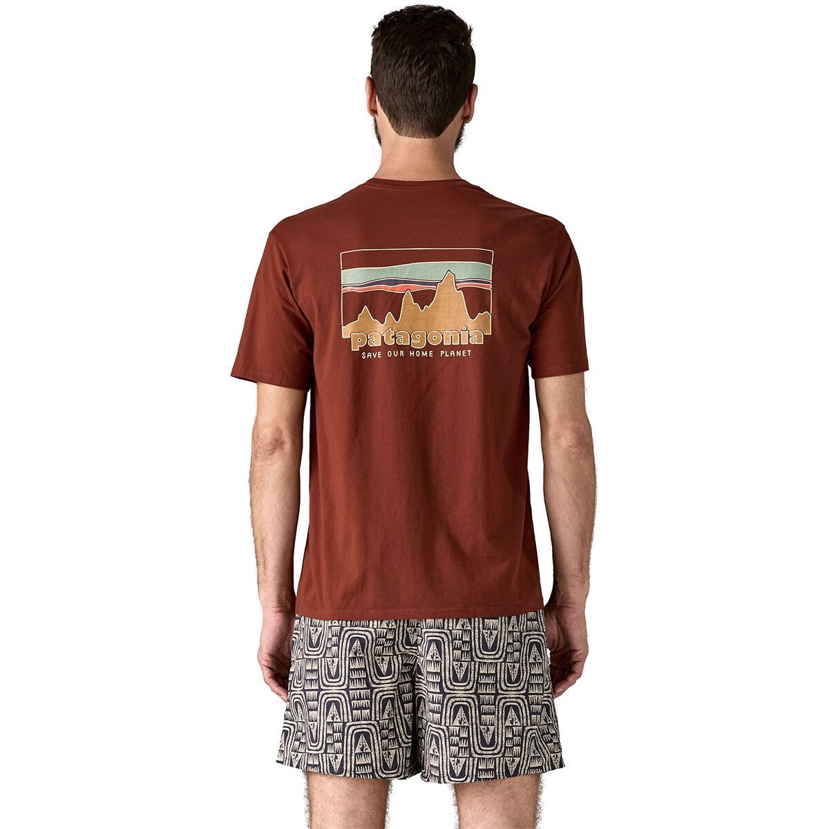 Image of Patagonia 73 Skyline Regenerative Organic Pilot Cotton T-Shirt - Men's Dried Vanilla, M