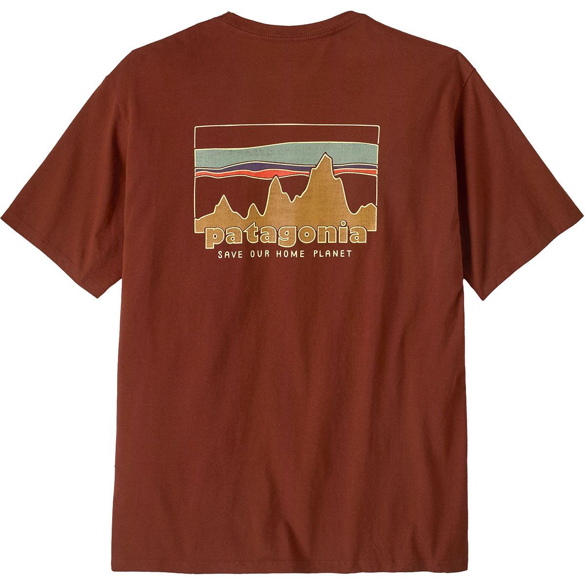 Image of Patagonia 73 Skyline Regenerative Organic Pilot Cotton T-Shirt - Men's Dried Vanilla, M