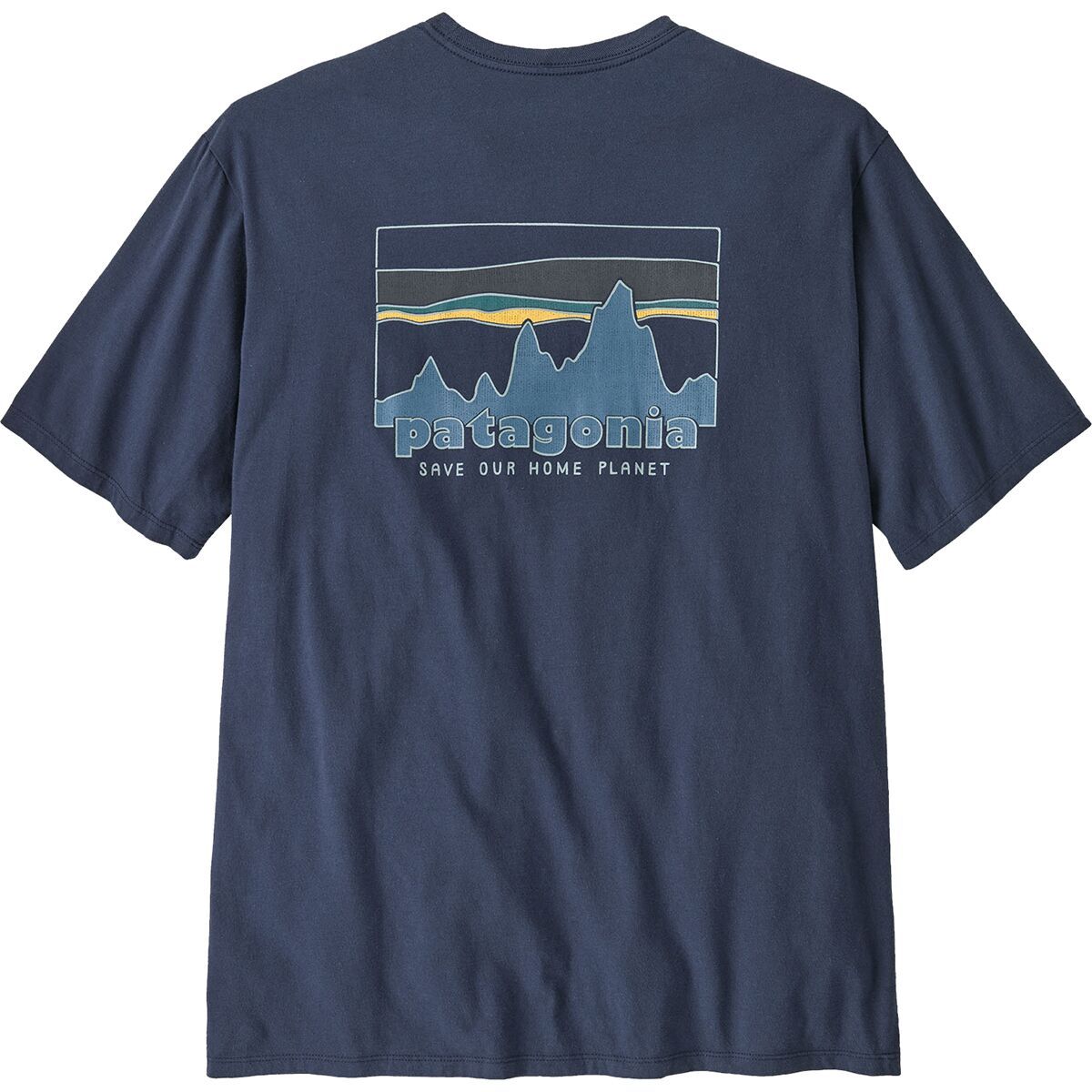 Image of Patagonia 73 Skyline Regenerative Organic Pilot Cotton T-Shirt - Men's New Navy, S