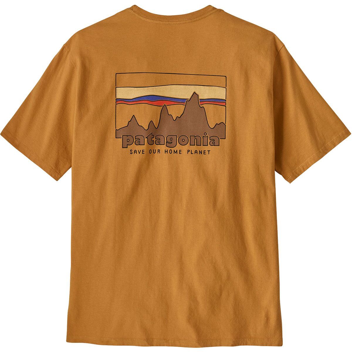Image of Patagonia 73 Skyline Regenerative Organic Pilot Cotton T-Shirt - Men's Talon Gold, L