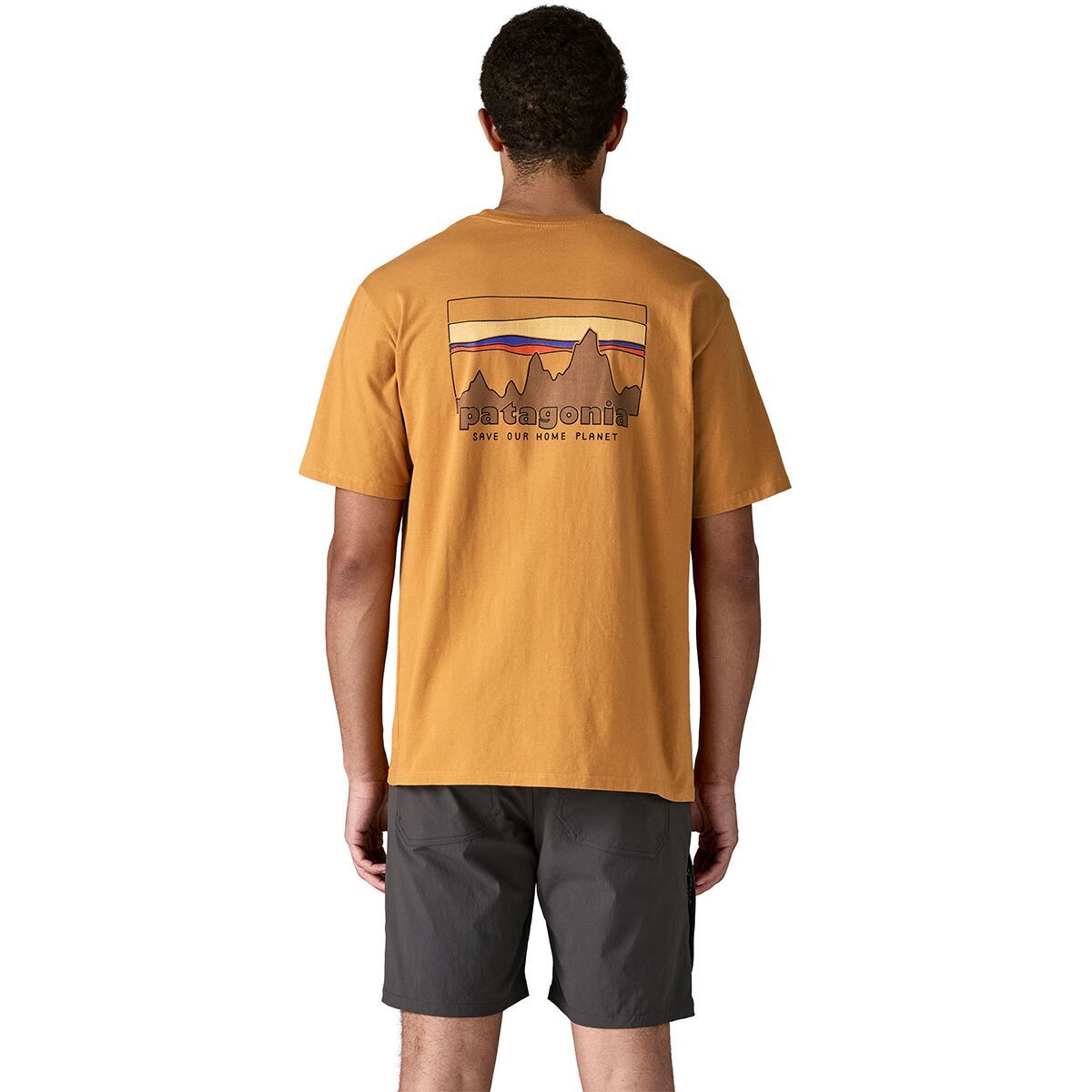 Image of Patagonia 73 Skyline Regenerative Organic Pilot Cotton T-Shirt - Men's Talon Gold, XL