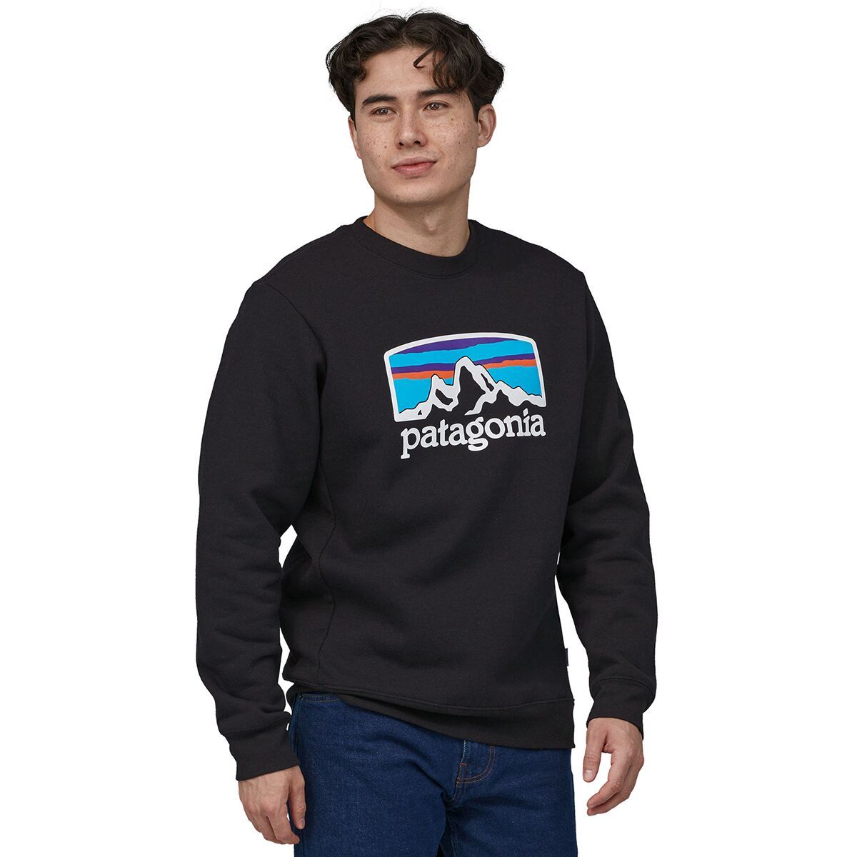 Patagonia Fitz Roy Horizons Uprisal Crew Sweatshirt - Men's Black, XS