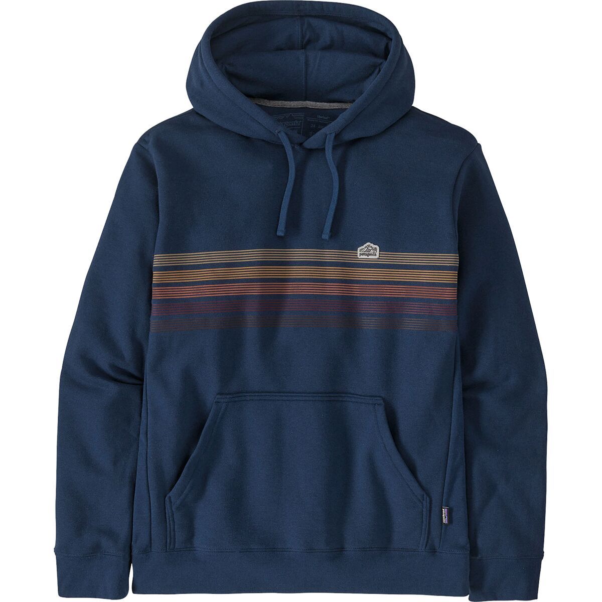 Patagonia Line Logo Ridge Stripe Uprisal Hoodie Lagom Blue, L