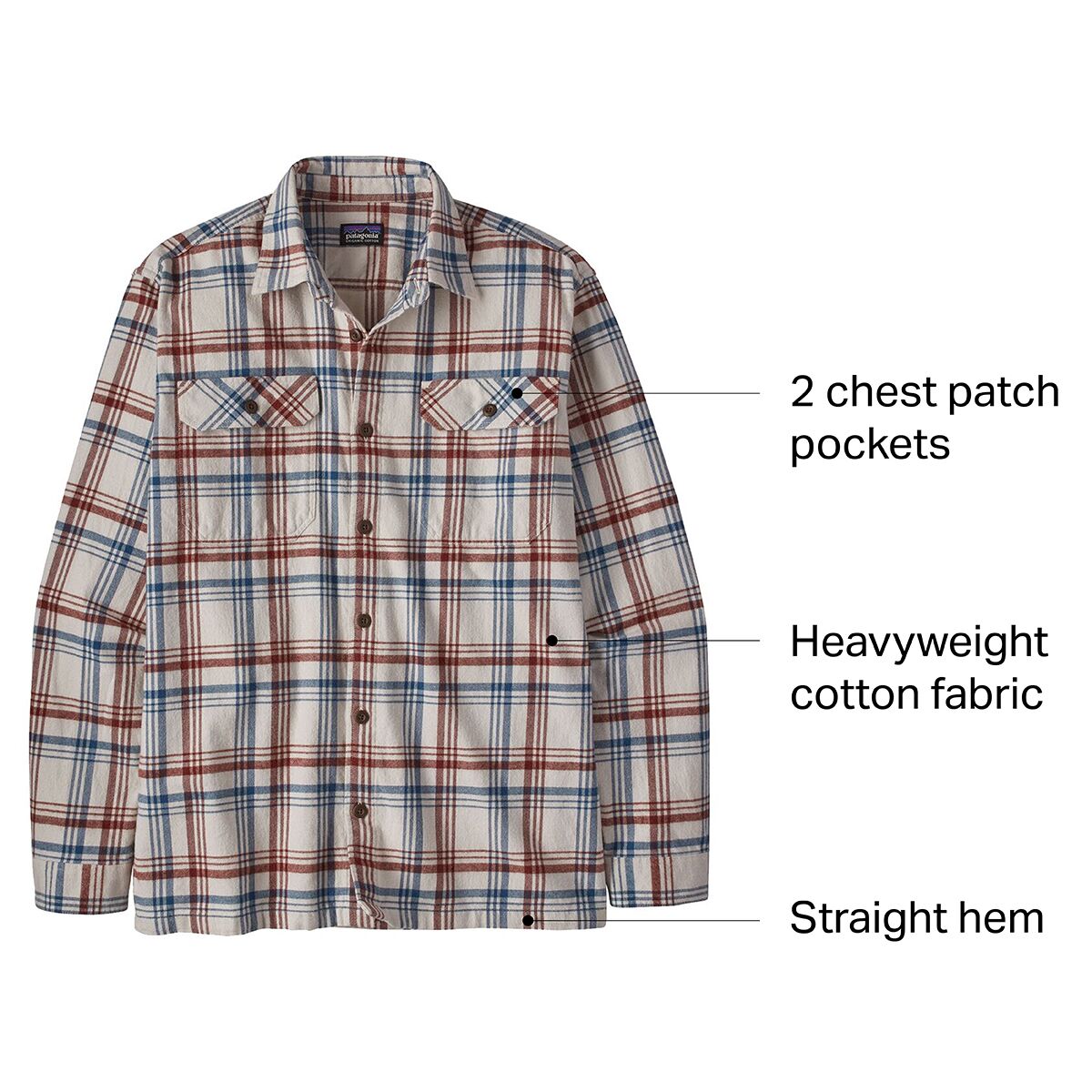 Patagonia Men's Long-Sleeved Organic Cotton Midweight Fjord Flannel Shirt