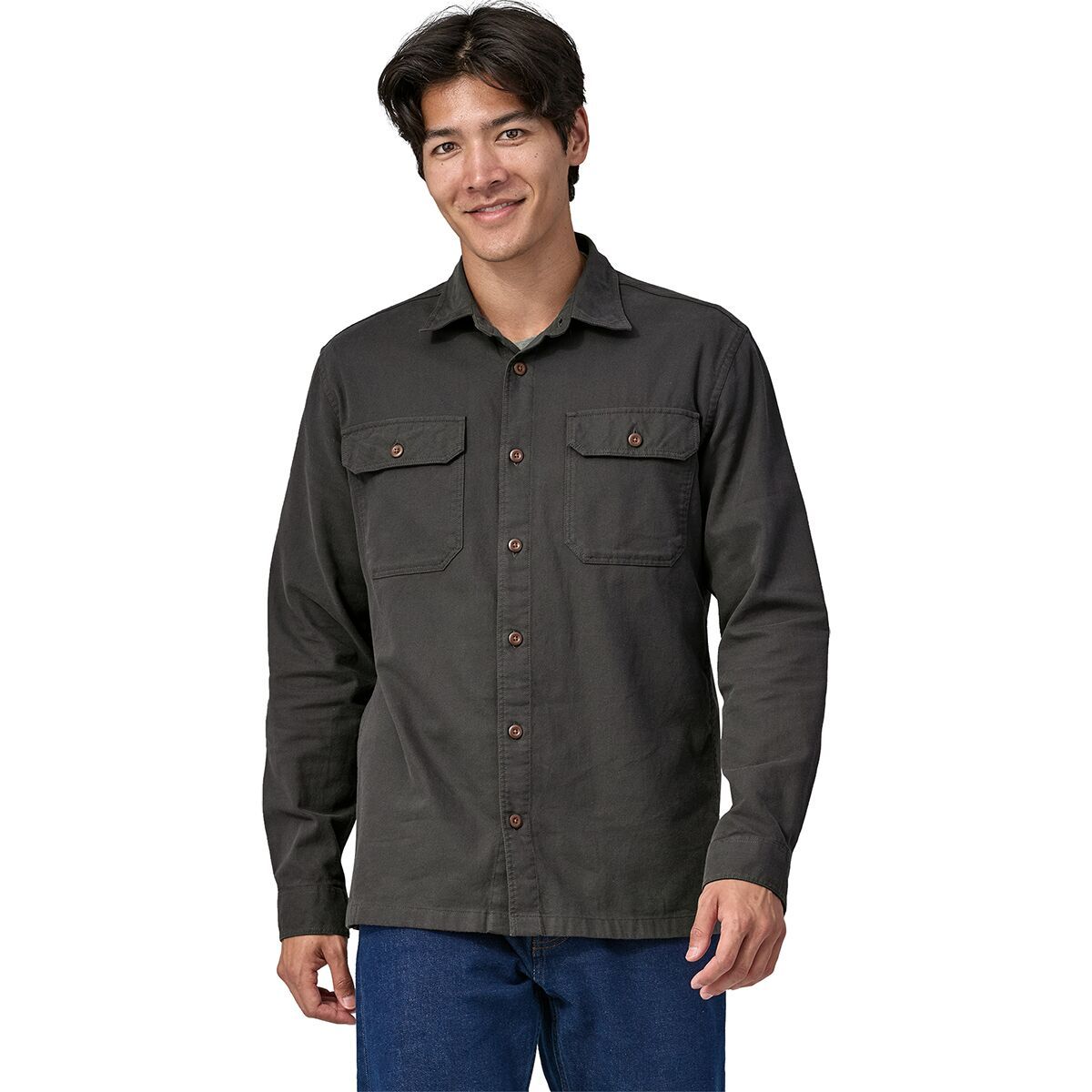Patagonia Organic Cotton MW Long-Sleeve Fjord Flannel Shirt - Men's Forge Grey, XL