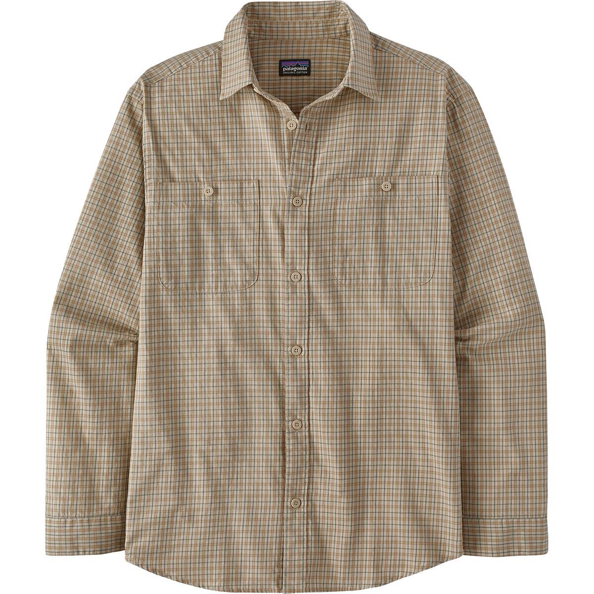 Patagonia Pima Cotton Long-Sleeve Shirt - Men's Traverse Plaid: Dark Natural, L