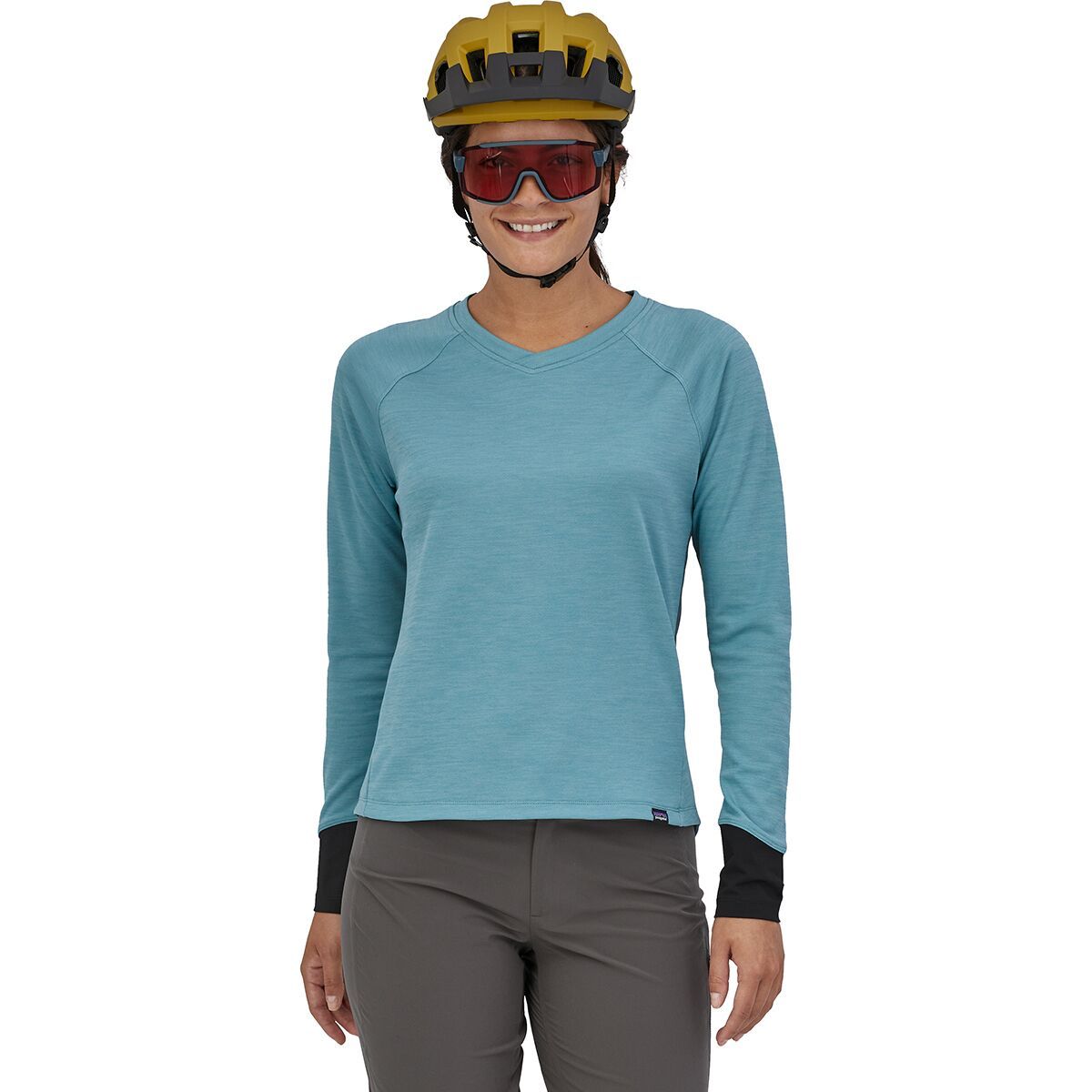 Patagonia Dirt Craft Long Sleeve Jersey - Women's Upwell Blue, L
