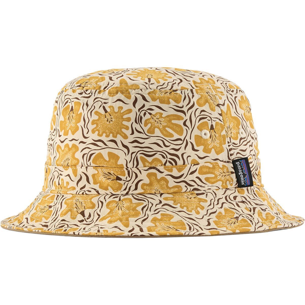 Image of Patagonia Wavefarer Bucket Hat Future Flowers: Honey Gold, S
