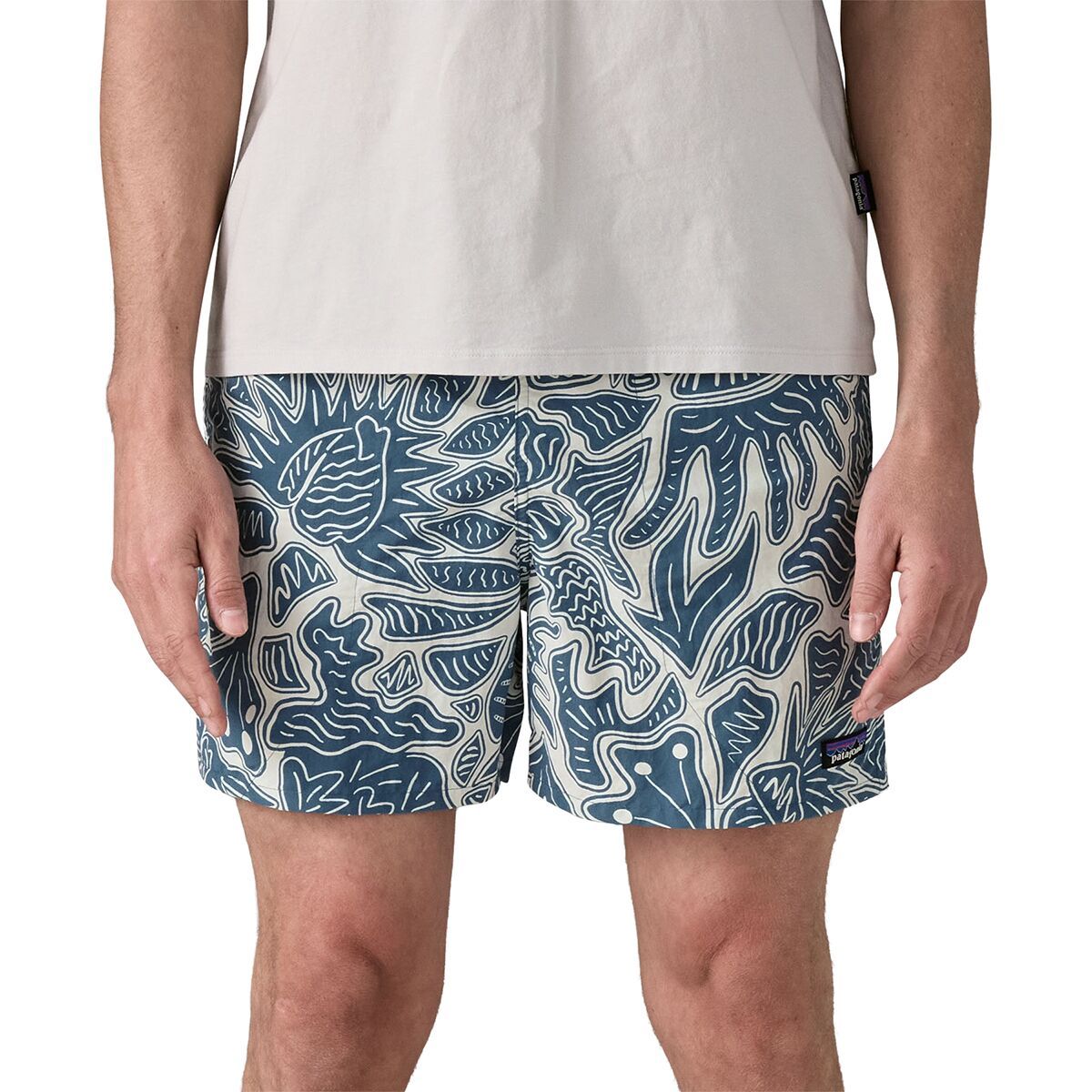 Image of Patagonia Baggies 5in Short - Men's Bees and Flowers: Still Blue, XXL