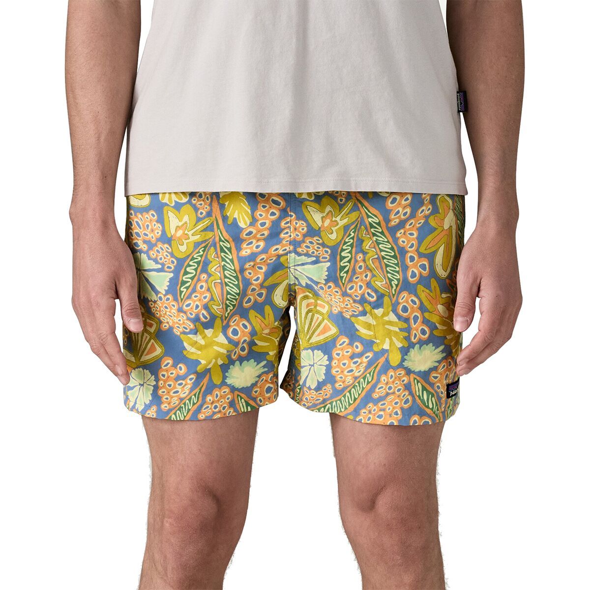 Image of Patagonia Baggies 5in Short - Men's Flourish: Abundant Blue, L