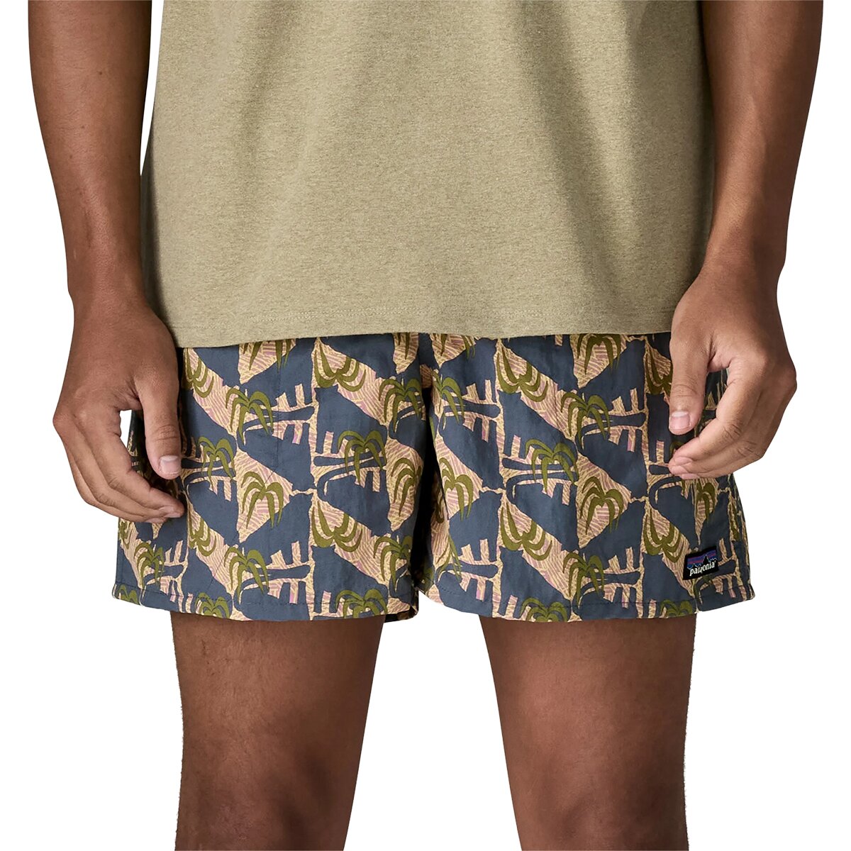 Image of Patagonia Baggies 5in Short - Men's Jaguar Geo: Dolomite Blue, XXL