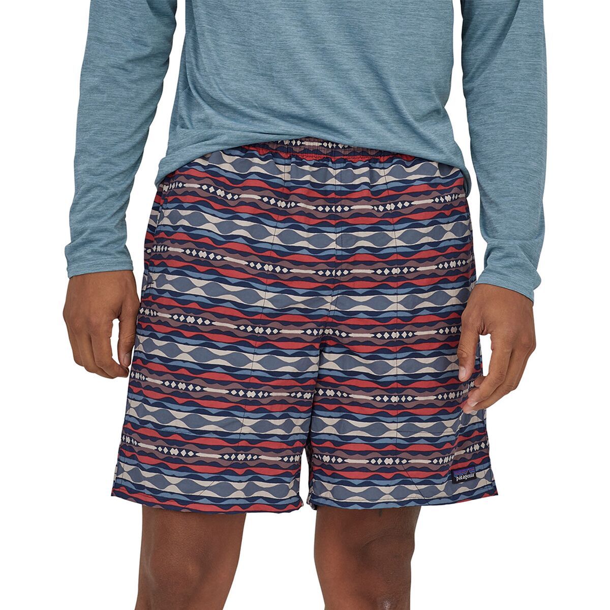 Patagonia Baggies 7in Short - Men's Coast Highway Multi/Sumac Red, S