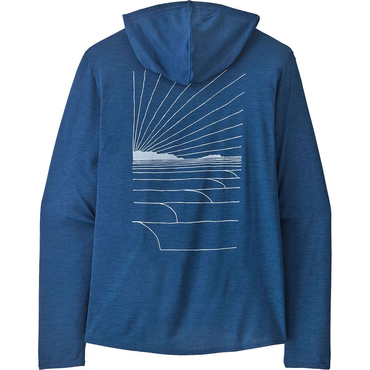 Image of Patagonia Cap Cool Daily Graphic Hooded Shirt - Men's Waves Rolling: Clement Blue X-Dye, M
