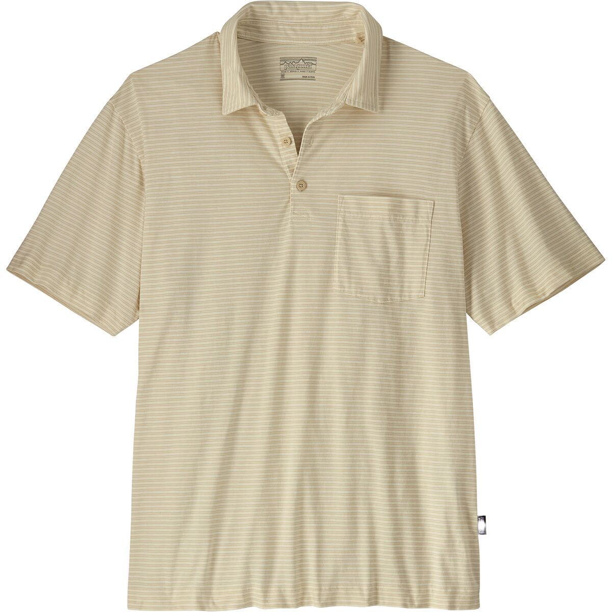 Image of Patagonia Organic Cotton Lightweight Polo - Men's Twin Rope: Pumice, L