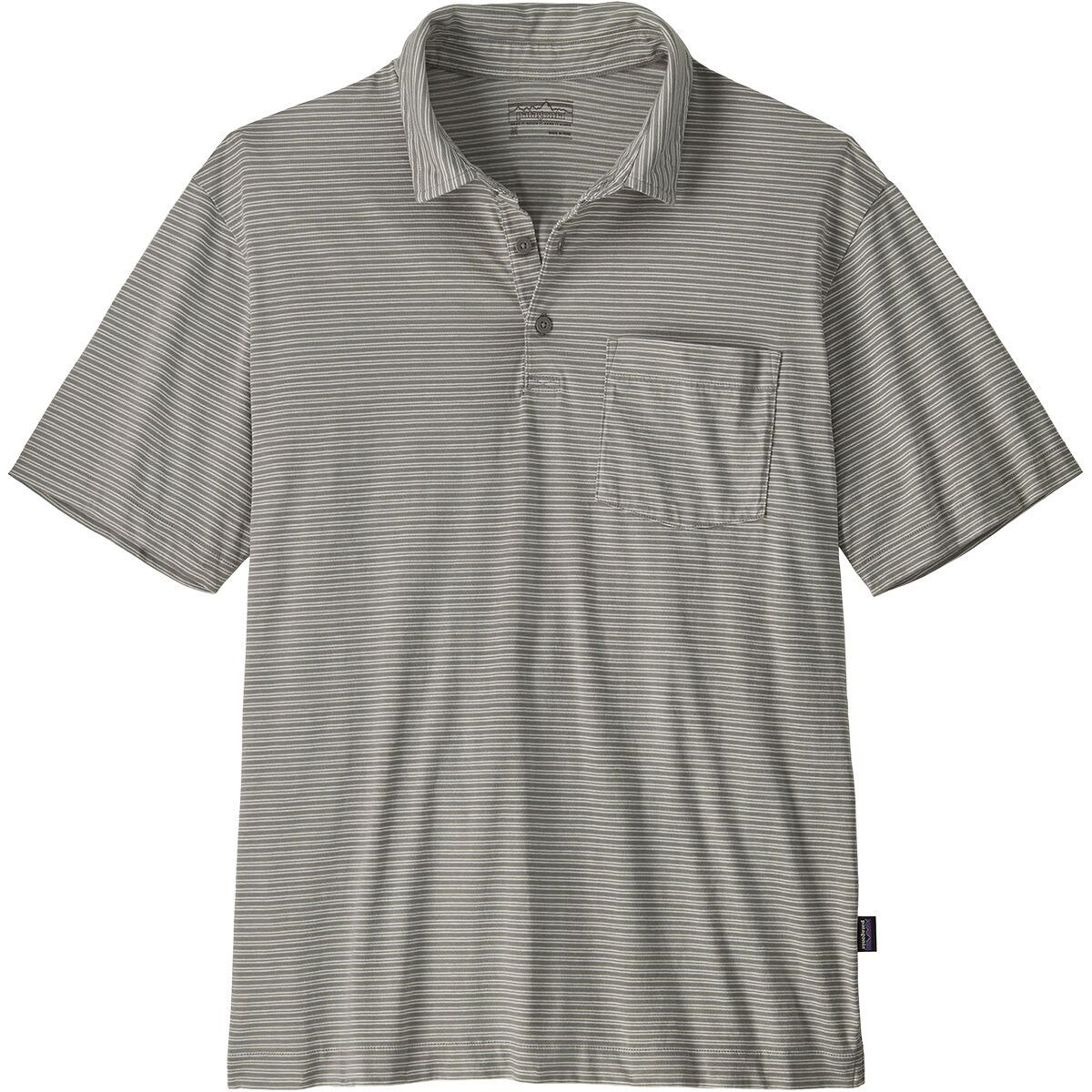 Image of Patagonia Organic Cotton Lightweight Polo - Men's Twin Rope: Forever Grey, S