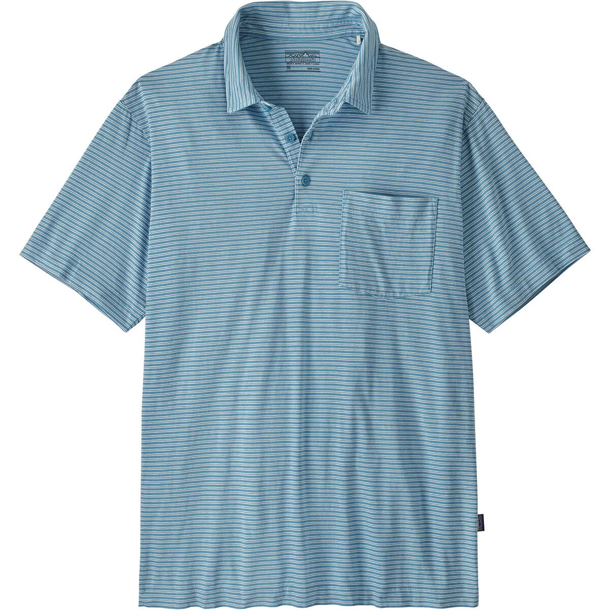Image of Patagonia Organic Cotton Lightweight Polo - Men's Twin Rope: Shore Blue, XL