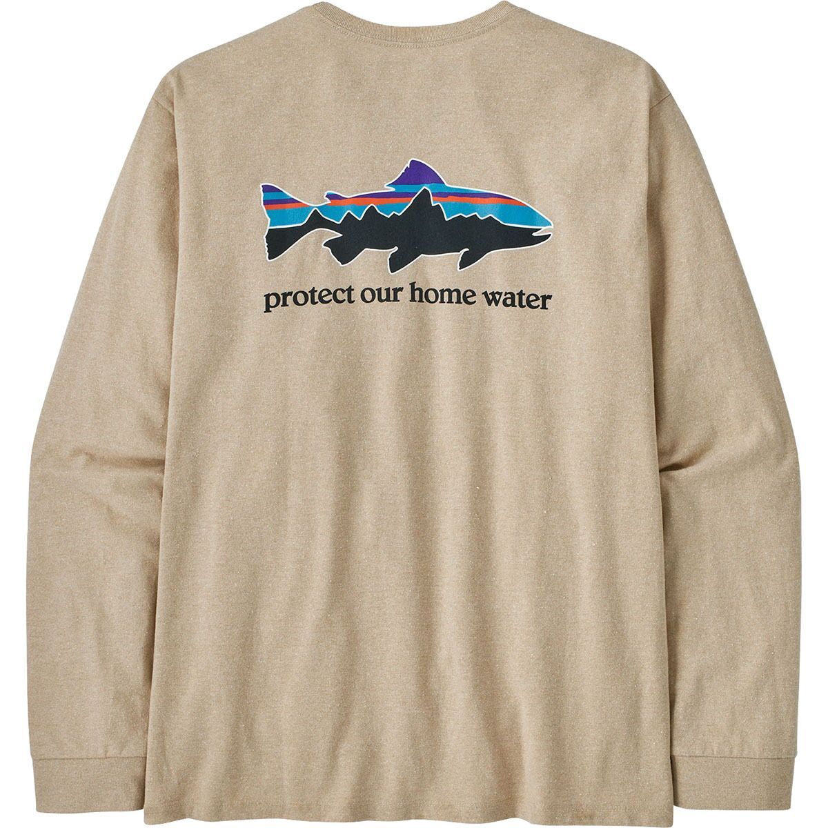 Patagonia Home Water Trout Long-Sleeve Responsibili-Tee - Men's Oar Tan, XL