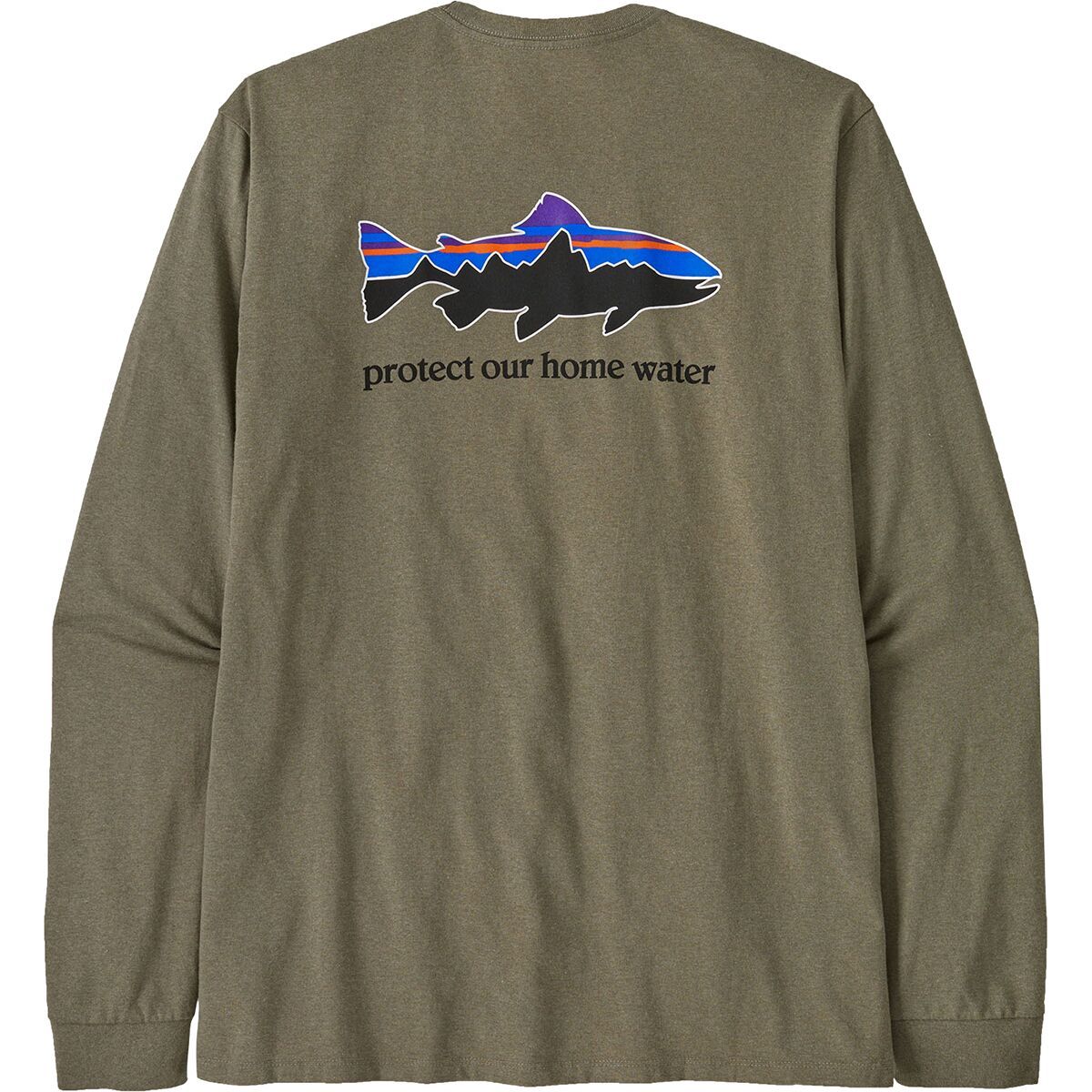 Image of Patagonia Home Water Trout Long-Sleeve Responsibili-Tee - Men's River Rock Green, XL