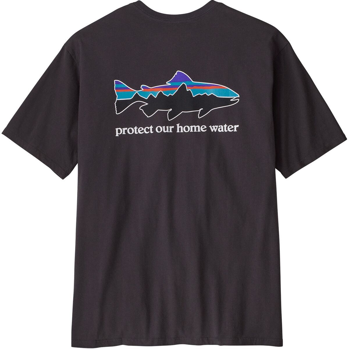 Image of Patagonia Home Water Trout Organic T-Shirt - Men's Ink Black, M