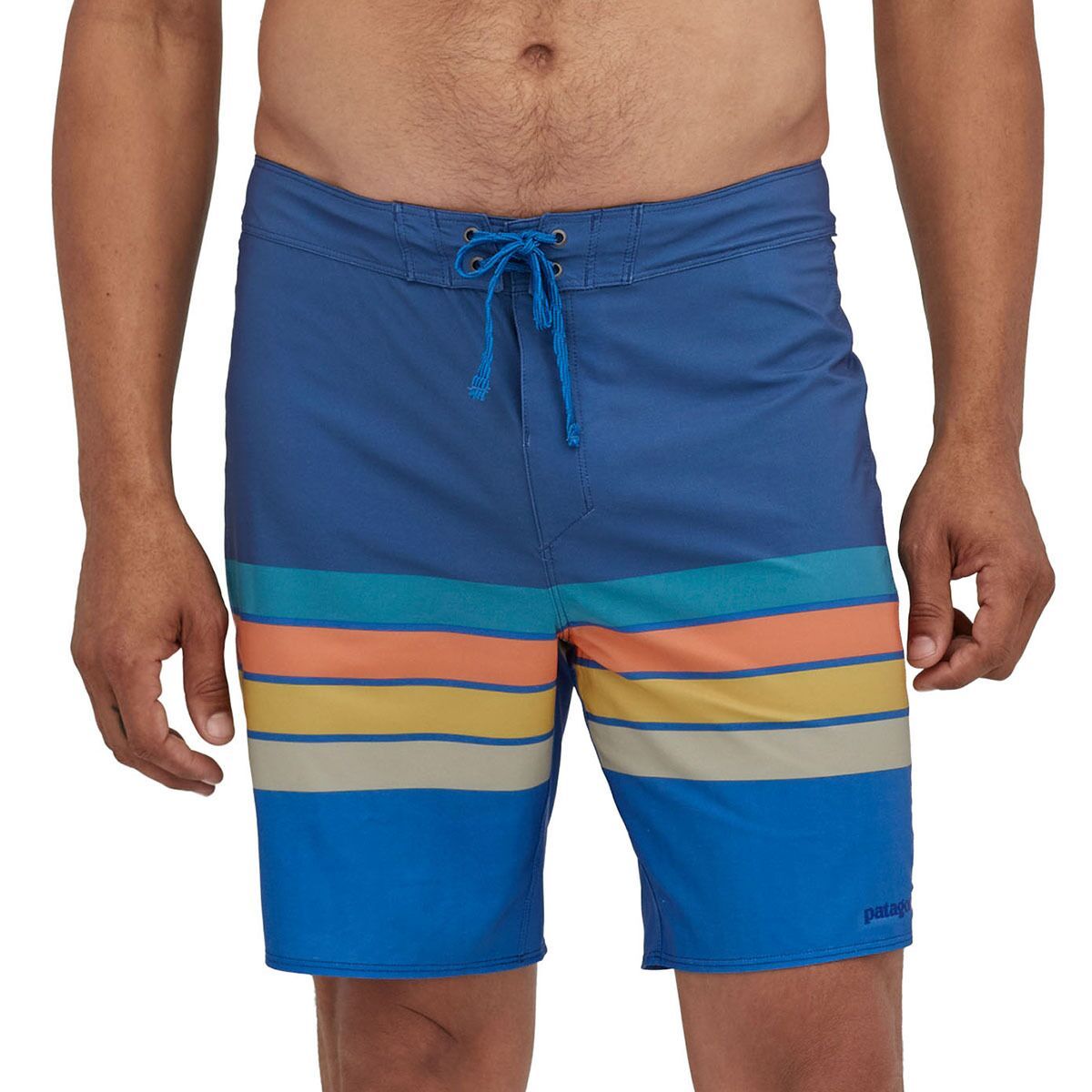 Patagonia Stretch Hydropeak 18in Boardshort - Men's Santa Cruz Stripe/Superior Blue, 29